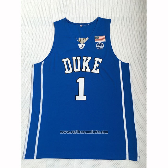 Camiseta NCAA Duke Blue Devils Zion Williamson Azul